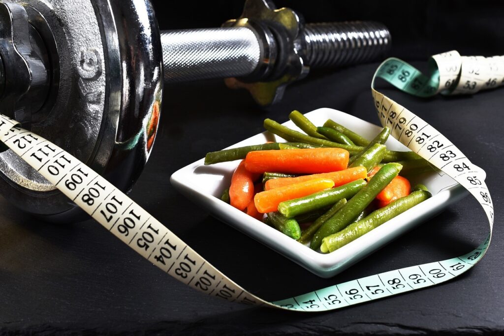 fitness, dumbbell, vegetables-3168246.jpg